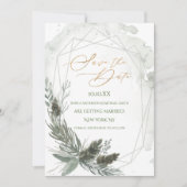 Rustieke dennen Waterverf Save the Date Kaart (Voorkant)