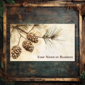 Rustieke dennenappel | Bospijnboomtak Visitekaartje