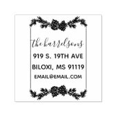 Rustieke dennenappel familie zelf-inkt stempel (Design)