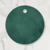 Rustieke dennenappel groen winter bruiloft bedankjes labels (Achterkant)