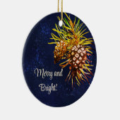 Rustieke dennenappel keramisch ornament (Rechts)