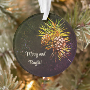 Rustieke dennenappel ornament