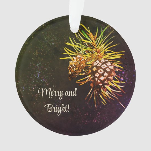 Rustieke dennenappel ornament (voorkant)