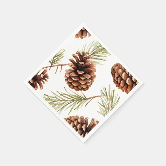 Rustieke dennenappel servet (Hoek)