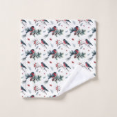 Rustieke dennenappels dennentakken bessen vogels | bad handdoek (Wasdoekje)