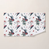 Rustieke dennenappels dennentakken bessen vogels | bad handdoek (Handdoek)
