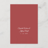 Rustieke dennenbessen Winter Kerstmis bruiloft Informatiekaartje (Achterkant)