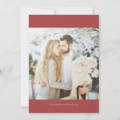 Rustieke dennenbessen Winter Kerstmis Foto Save The Date (Achterkant)