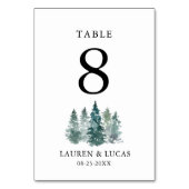 Rustieke dennenbomen bos bos bos bruiloft kaart (Achterkant)