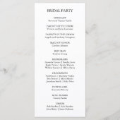 Rustieke dennenbomen Bosbos Ceremonie Programmakaart (Achterkant)