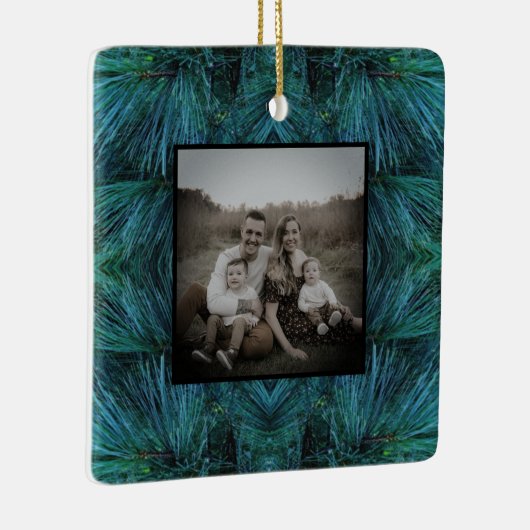 Rustieke dennenbomen dennenbos groen groenblijvend keramisch ornament (Rechts)