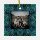 Rustieke dennenbomen dennenbos groen groenblijvend keramisch ornament (Voorkant)