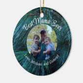 Rustieke dennenbomen dennenbos groen groenblijvend keramisch ornament (Links)