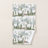 Rustieke dennenbomen Herten Bad Handdoek (Handdoek)