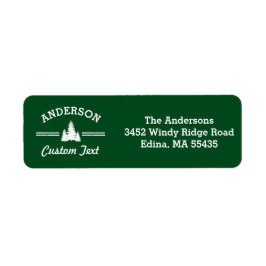 Rustieke dennenbomen Lake House Cabin Familiereüni Etiket