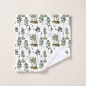 Rustieke dennenbomen patroon bad handdoek (Wasdoekje)