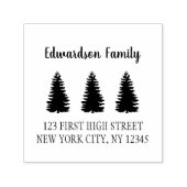 Rustieke dennenbomen typografie familie zelf inkte  zelfinktende stempel (Design)