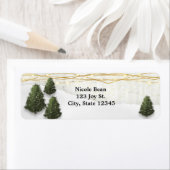 Rustieke dennenbomen Winter bruiloft December guns Etiket (Insitu)