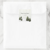 Rustieke dennenbomen Winter bruiloft December guns Vierkante Sticker (Tas)