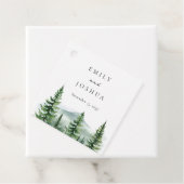 Rustieke dennenboom bos bruiloft bedankjes labels (In situ)