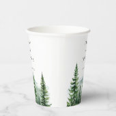 Rustieke dennenboom bos bruiloft papieren bekers (Rechts)