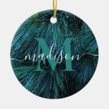 Rustieke dennenboom conifeer evergreen monogram