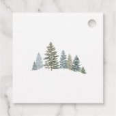 Rustieke dennenboom gepersonaliseerde kerst bedankjes labels (Achterkant)