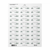 Rustieke dennenbos bruiloft retouradres etiket (Full Sheet)