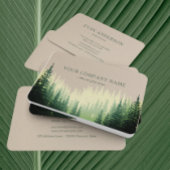 Rustieke dennenbos Logo Faux Kraft Visitekaartje