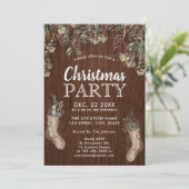 Rustieke dennengroen Waterverf kerstfeest Kaart (Staand voorkant)