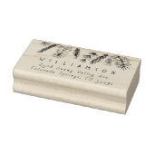 Rustieke dennennaalden Winter Feestdagen Retouradr Rubberstempel (Stempel)