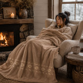 Rustieke diamant trail fleece deken