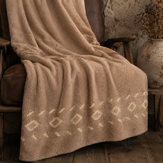 Rustieke diamant trail fleece deken