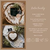 Rustieke digitale bewerkbare zwangerschapsaankondi kaart