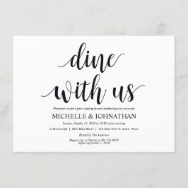 Rustieke 'Dine with us' Brunch Uitnodigingskaart Kaart