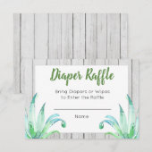 Rustieke dinosaurus luier raffle kaart (Voorkant / Achterkant)