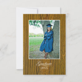 Rustieke diploma-uitreikingsviering met foto kaart
