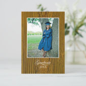 Rustieke diploma-uitreikingsviering met foto kaart (Staand voorkant)