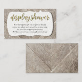 Rustieke Display Douche Inzetstuk voor uitnodiging Informatiekaartje (Voorkant / Achterkant)