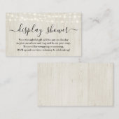 Rustieke Display Douche Inzetstuk voor uitnodiging Informatiekaartje (Voorkant / Achterkant)