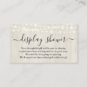 Rustieke Display Douche Inzetstuk voor uitnodiging Informatiekaartje (Voorkant)