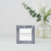 Rustieke distressed grijs hout interieur grunge vierkante visitekaartje (Staand voorkant)
