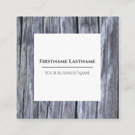 Rustieke distressed grijs hout interieur grunge vierkante visitekaartje
