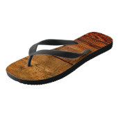 Rustieke  Donker Hout Graan Plank Look Teenslippers (Schuin)