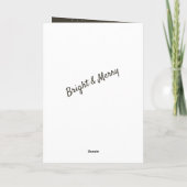 Rustieke donker hout kersthond foto vakantie Kaart (Achterkant)