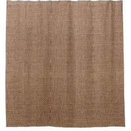 rustieke donkerbruine jute burlap douchegordijn