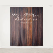 Rustieke donkerbruine schuur houten foto achtergro wandkleed (Voorkant)