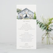 Rustieke donkere boerenerf boerderij thema trouwme menu (Staand voorkant)
