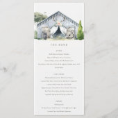 Rustieke donkere boerenerf boerderij thema trouwme menu (Voorkant)