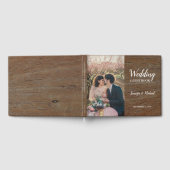 Rustieke donkere houten bruid en bruidegom foto Br Gastenboek (Volledig)